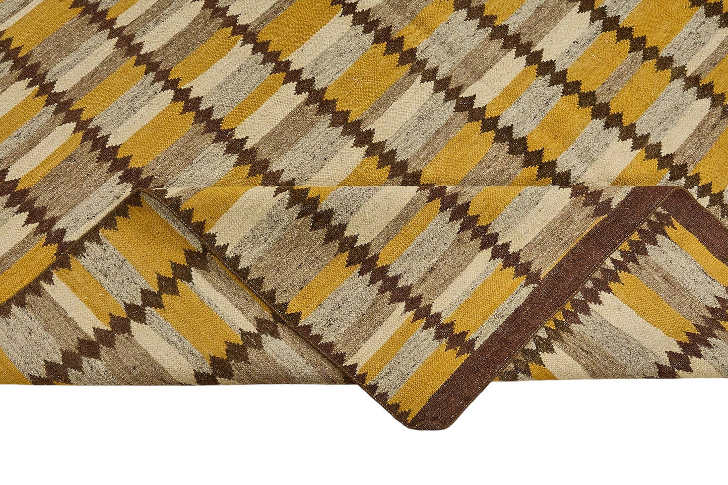 10x13 Yellow Contemporary Kilim Rug - 51775