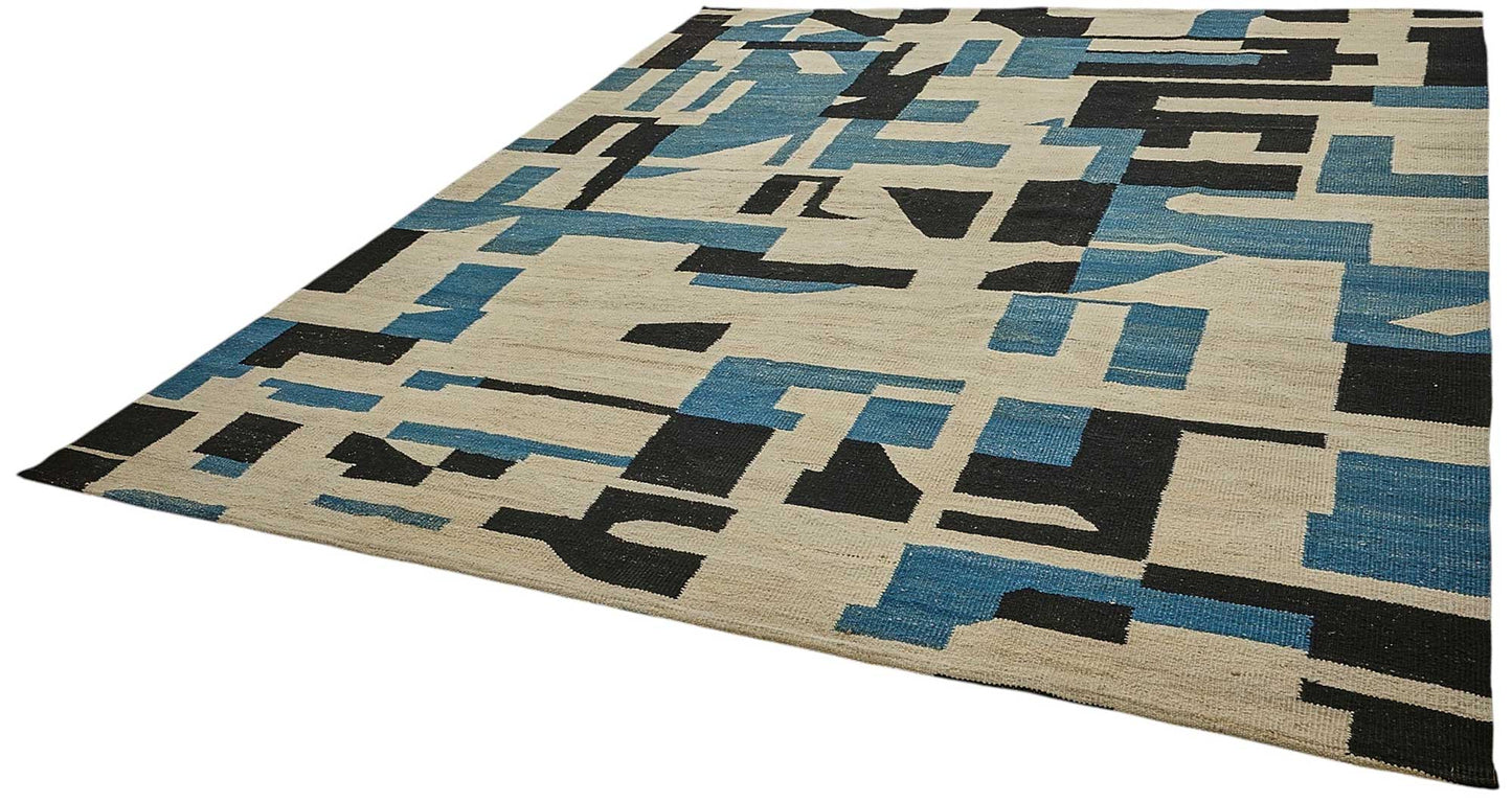 9x12 Contemporary Wool Kilim Rug - 51793