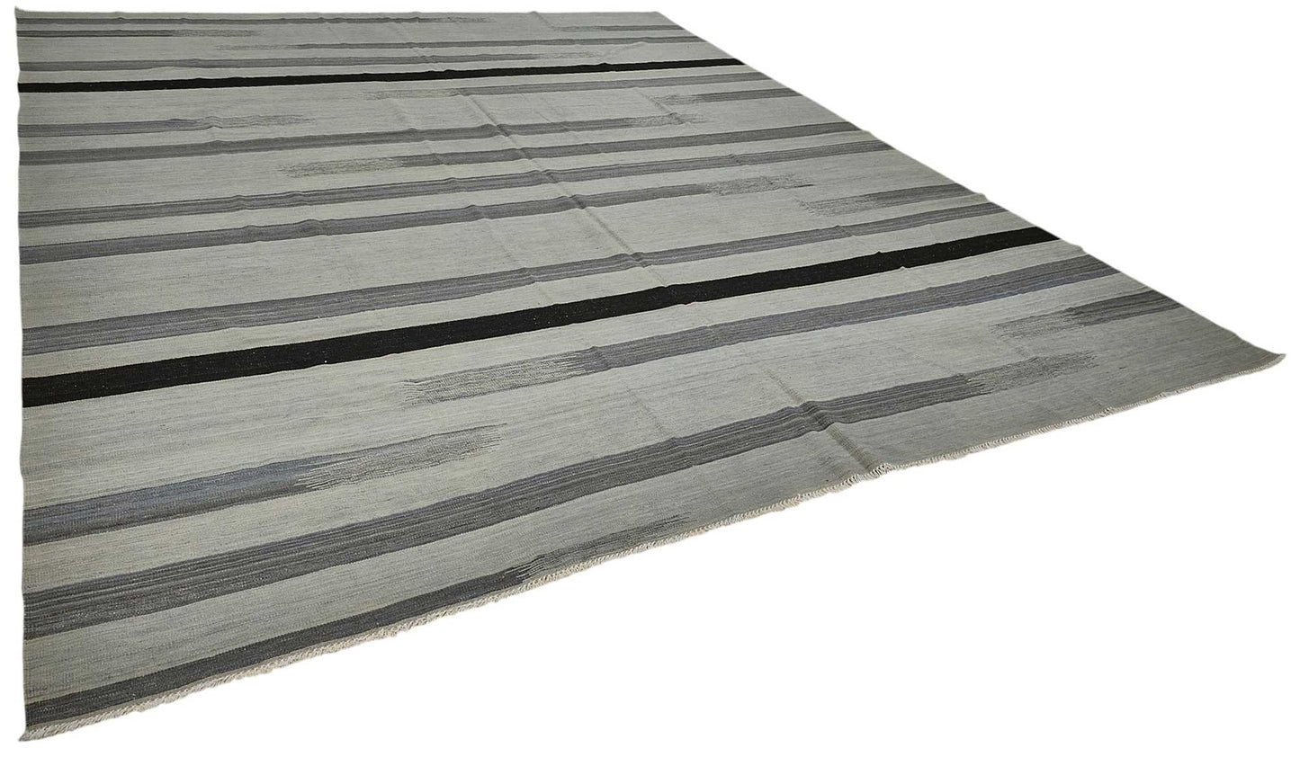12x15 Contemporary Wool Kilim Rug - 51804