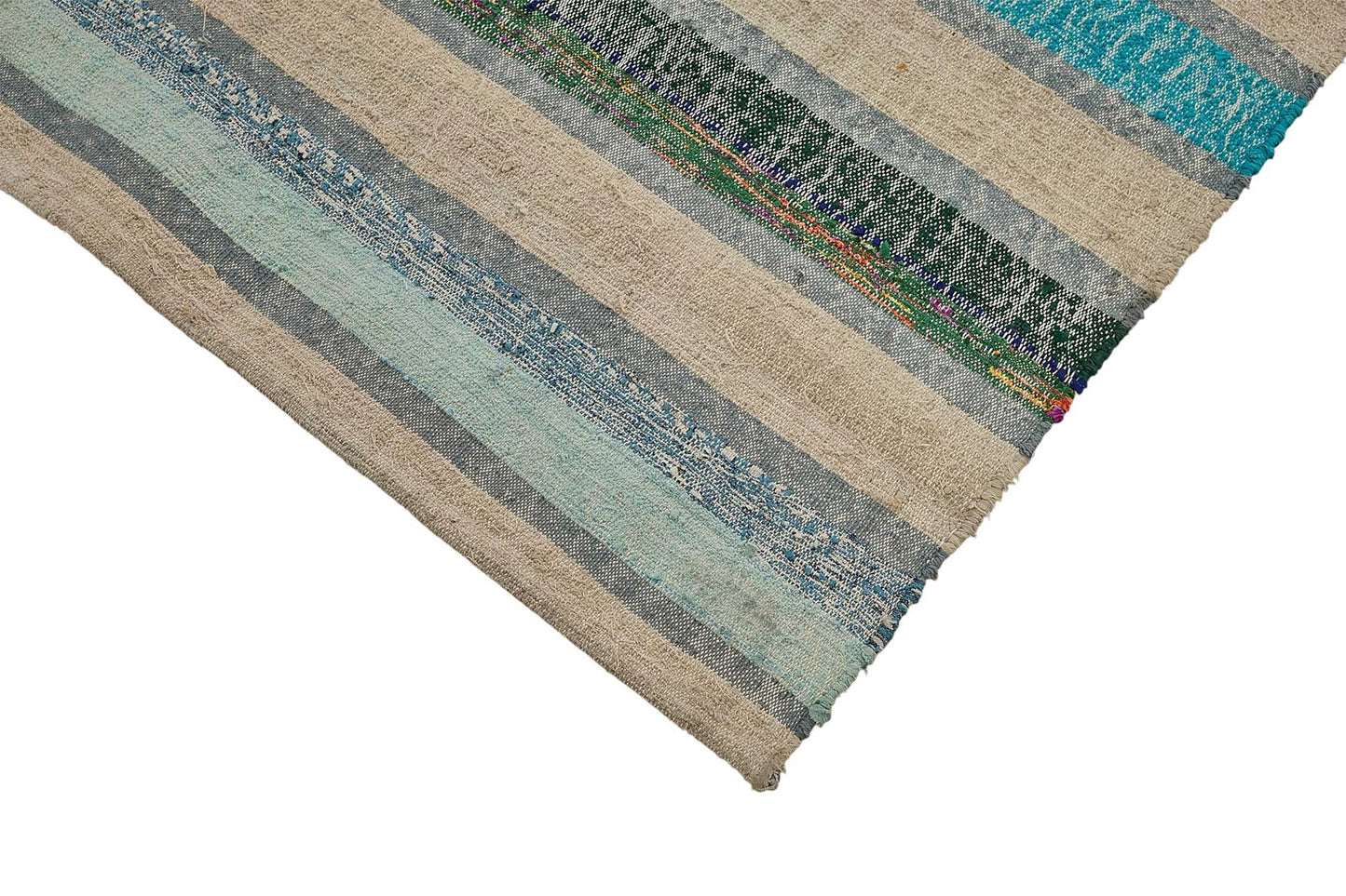 6x9 Handmade Vintage Chaput Kilim Rug - 51813