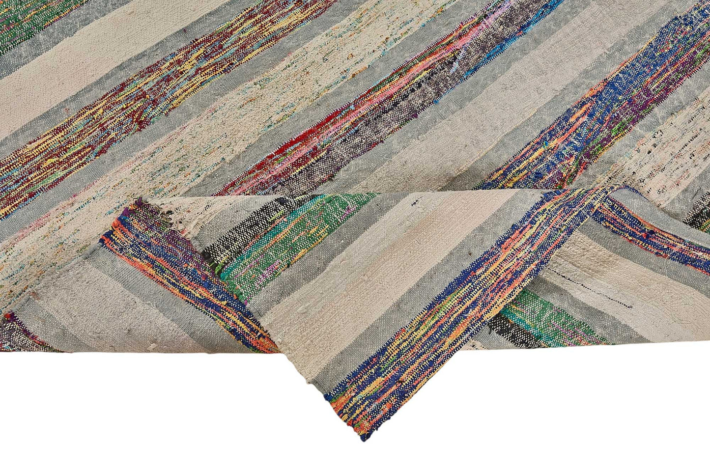 6x9 Handmade Vintage Chaput Kilim Rug - 51813