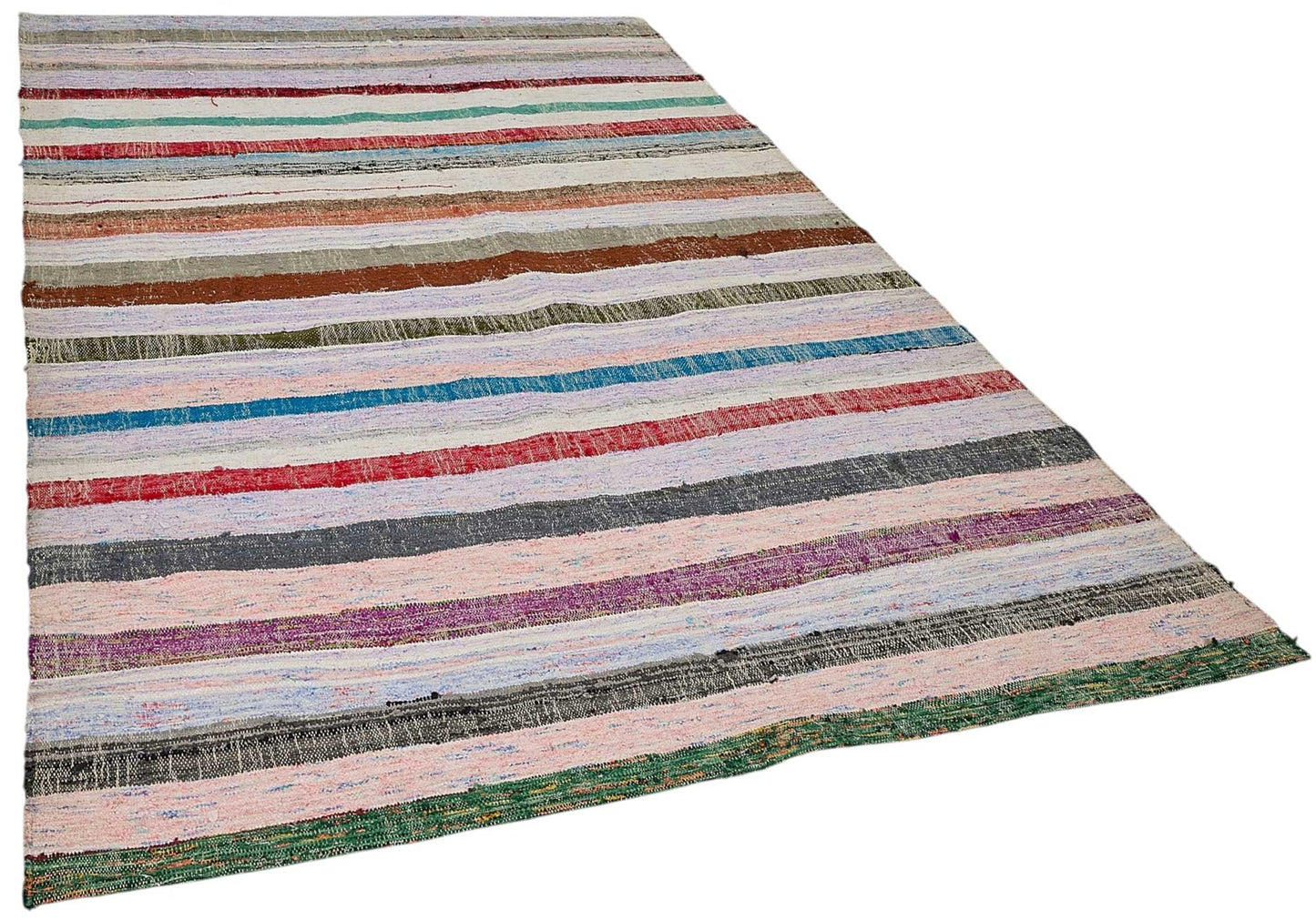 6x9 Handmade Vintage Chaput Kilim Rug - 51815