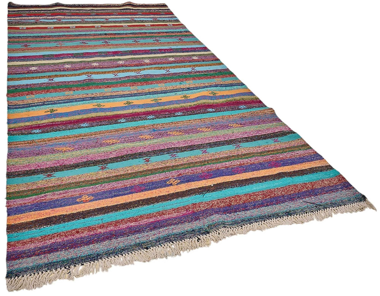 5x11 Handmade Vintage Chaput Kilim Rug - 51818