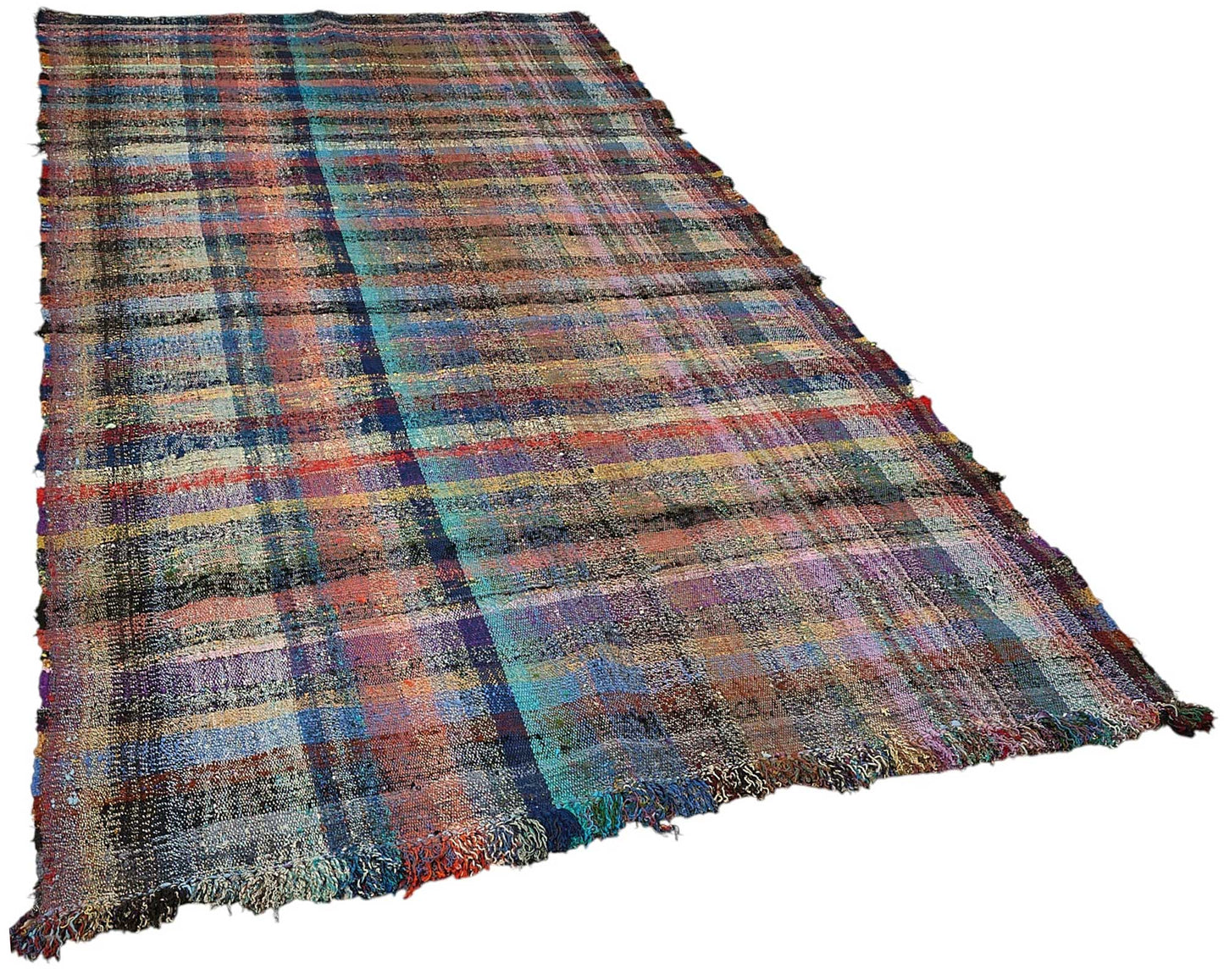 5x11 Handmade Vintage Chaput Kilim Rug - 51828