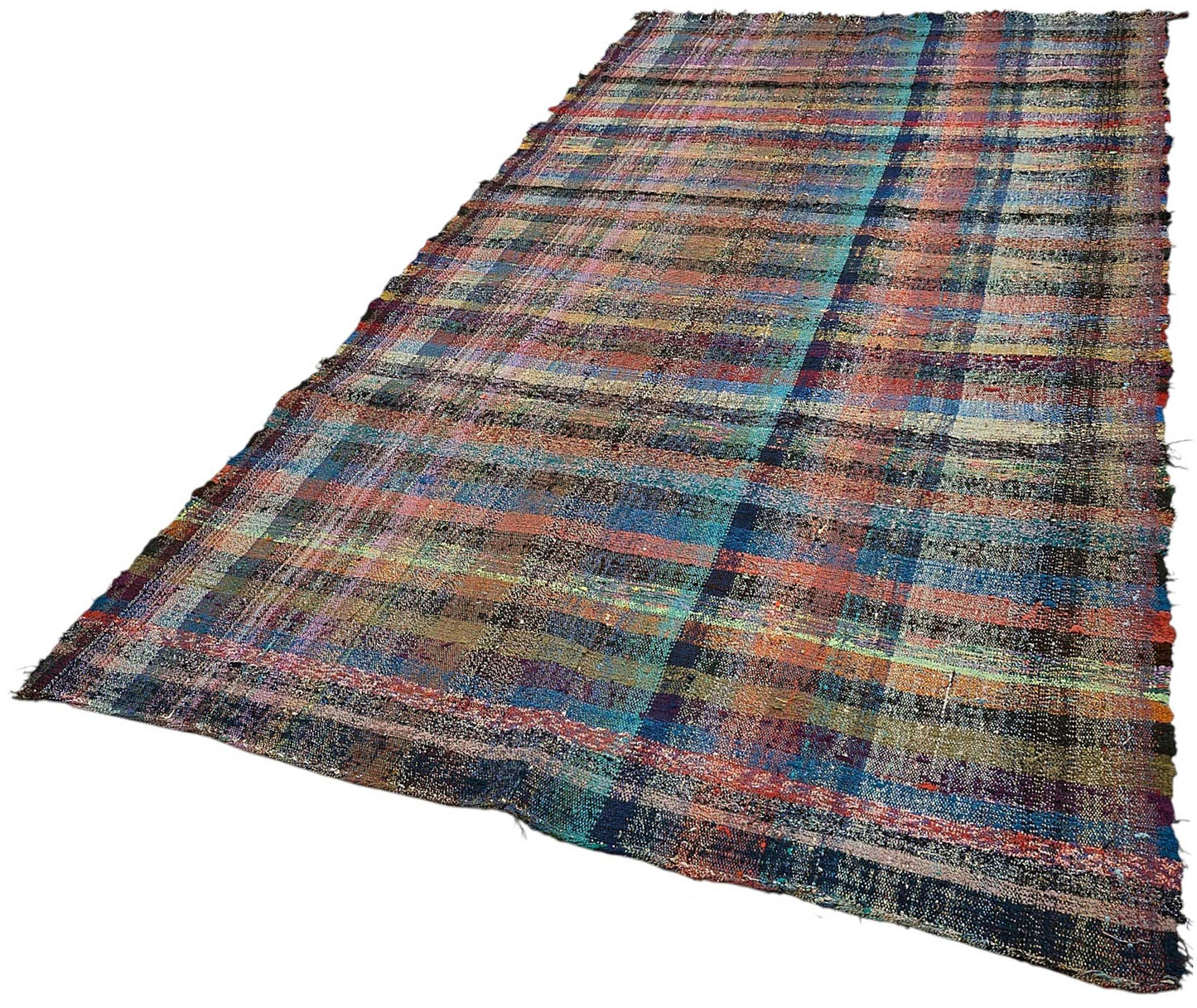 5x11 Handmade Vintage Chaput Kilim Rug - 51828