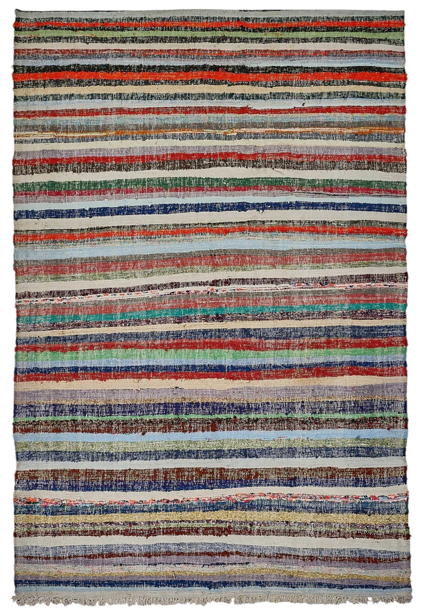 6x9 Handmade Vintage Chaput Kilim Rug - 51830