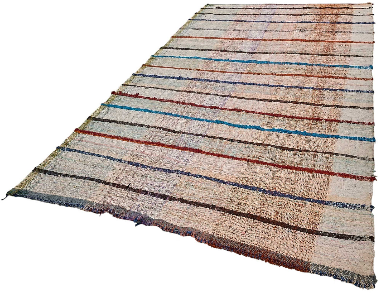 9x11 Handmade Vintage Chaput Kilim Rug - 51836