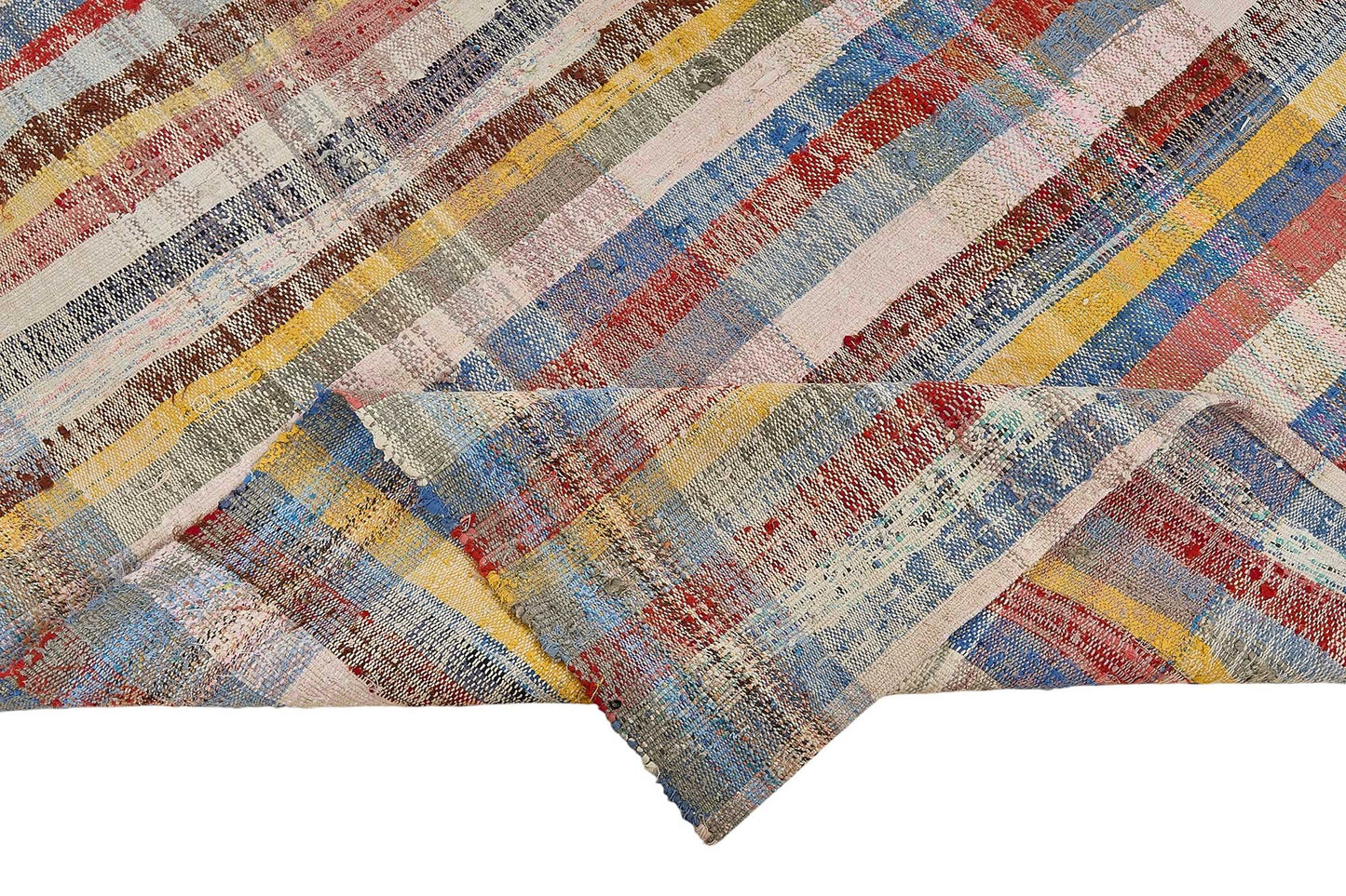 6x8 Handmade Vintage Chaput Kilim Rug - 51844