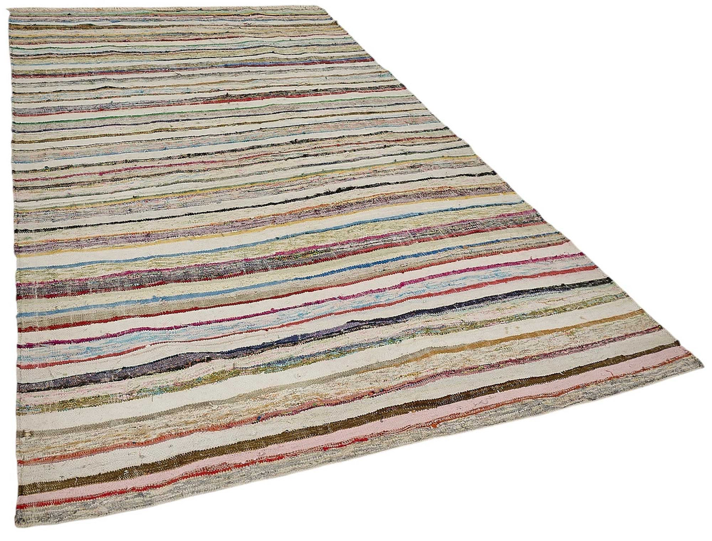 6x10 Handmade Vintage Chaput Kilim Rug - 51845