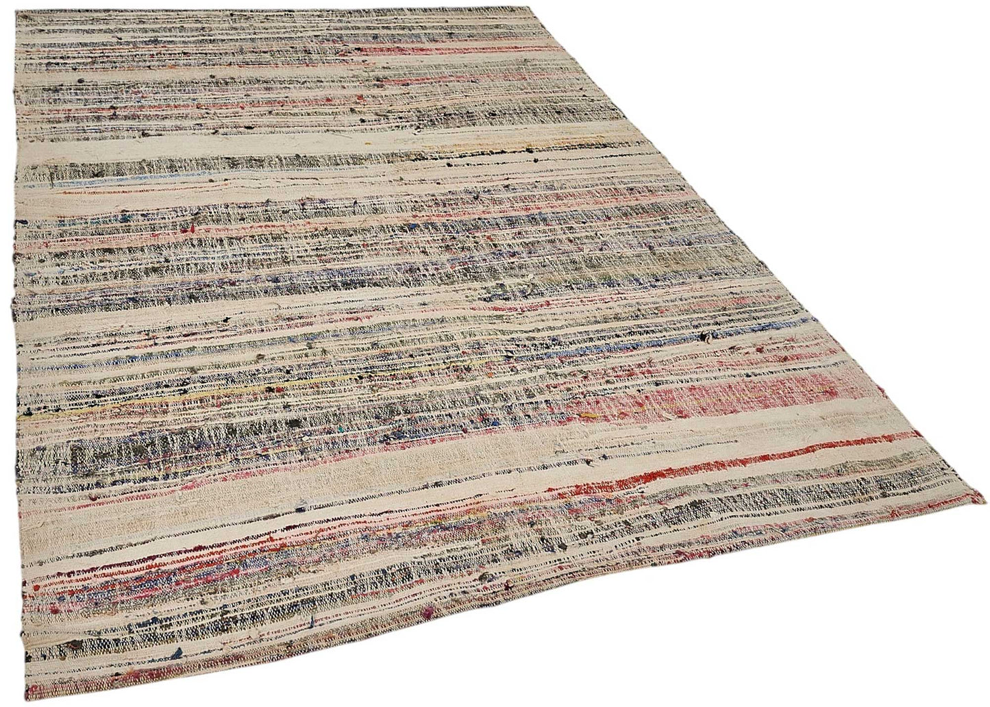 5x8 Handmade Vintage Chaput Kilim Rug - 51848