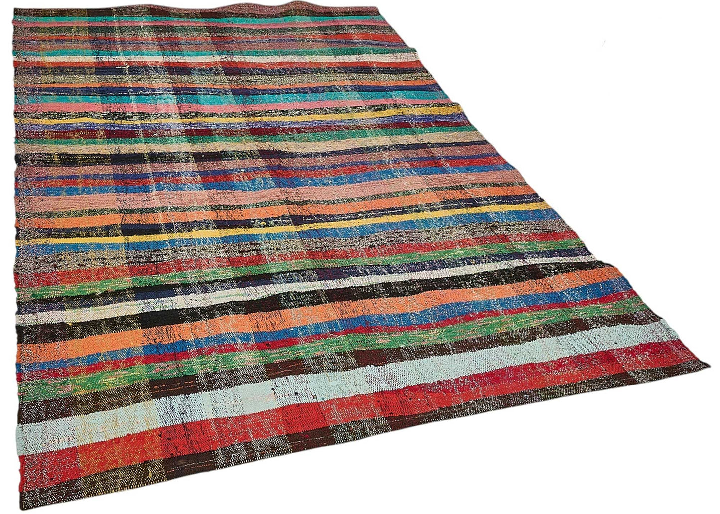 6x9 Handmade Vintage Chaput Kilim Rug - 51850