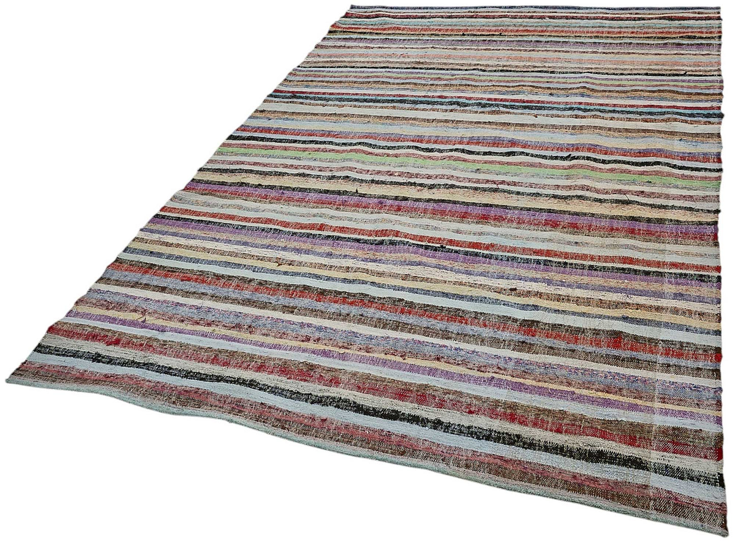 6x10 Handmade Vintage Chaput Kilim Rug - 51851