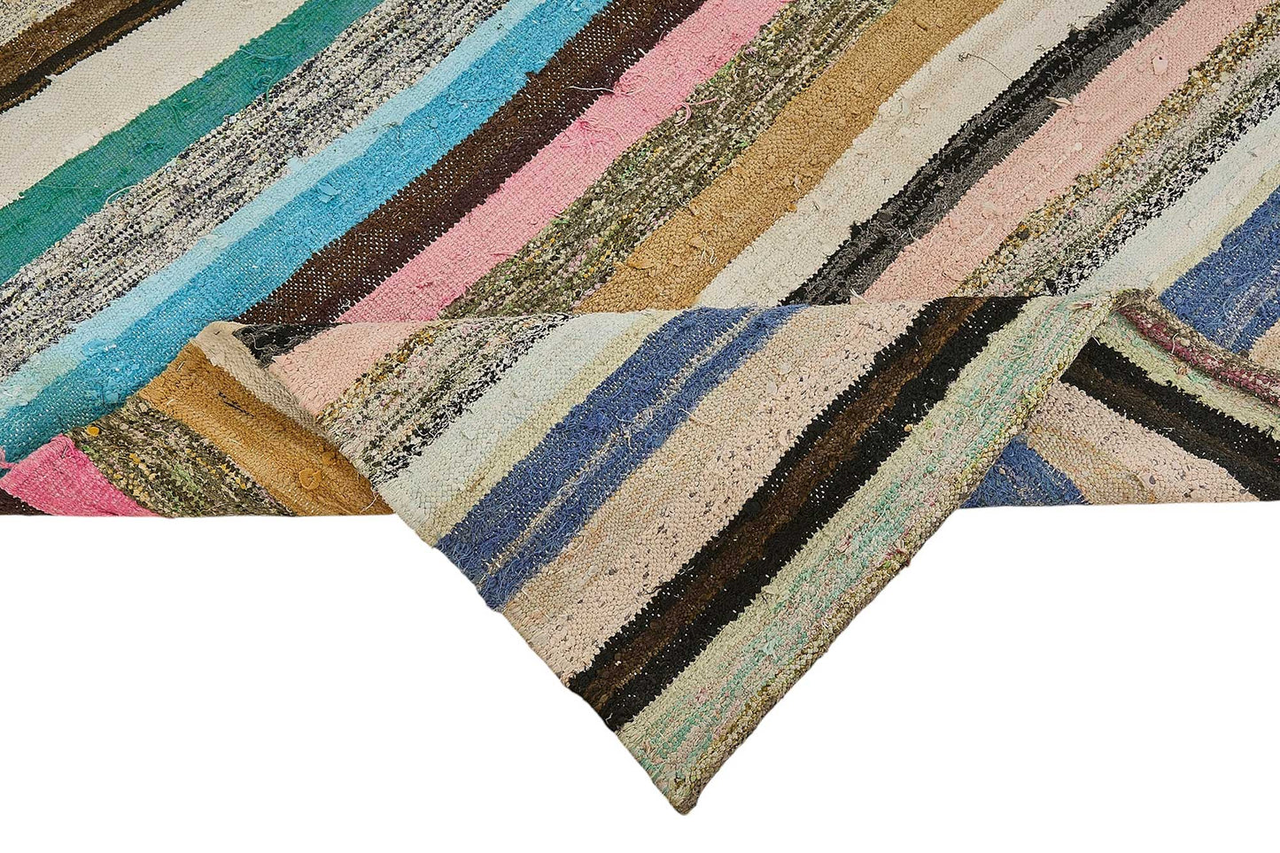 5x8 Handmade Vintage Chaput Kilim Rug - 51857