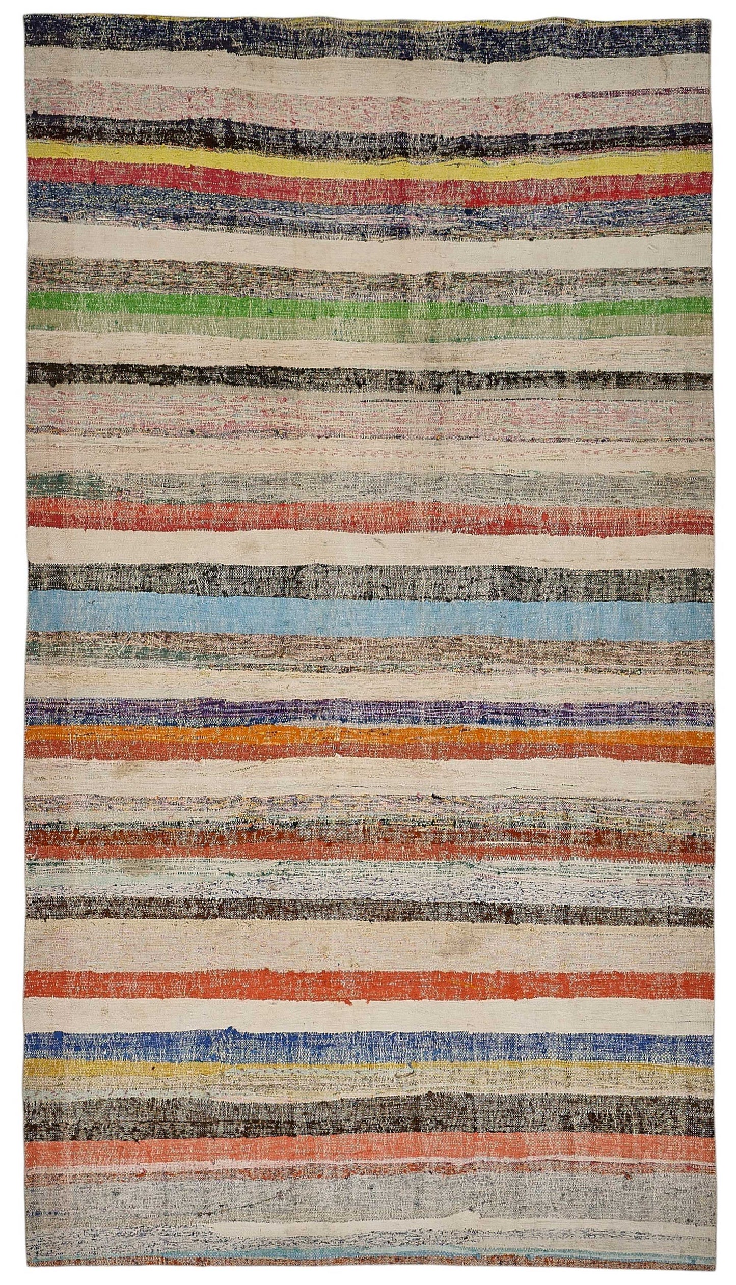 6x11 Handmade Vintage Chaput Kilim Rug - 51866