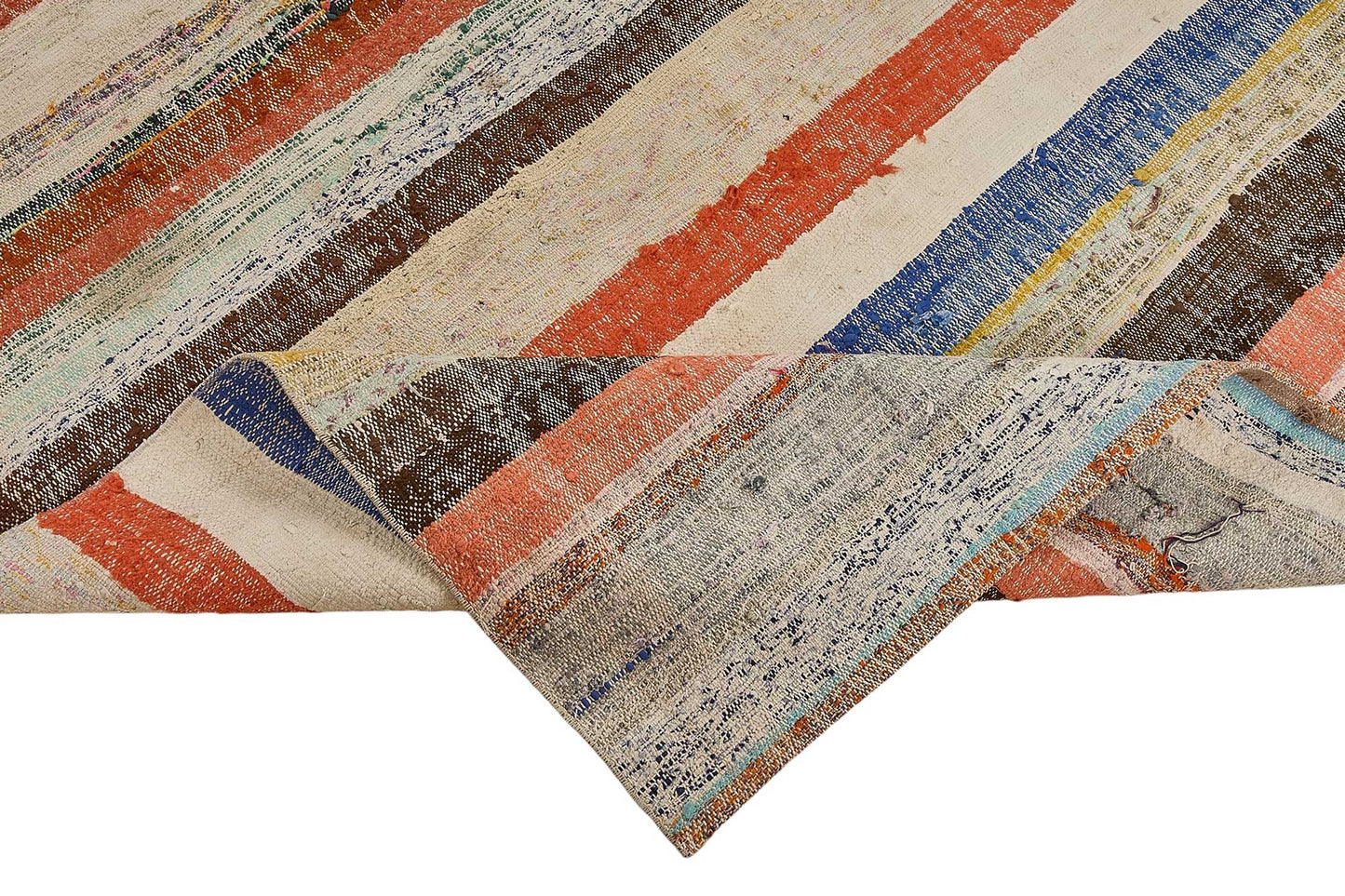 6x11 Handmade Vintage Chaput Kilim Rug - 51866