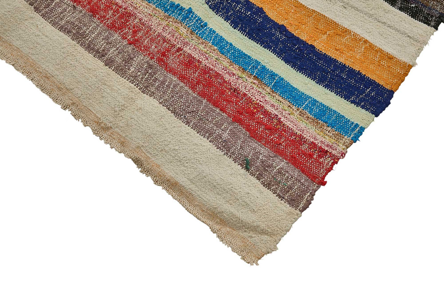 7x11 Handmade Vintage Chaput Kilim Rug - 51873