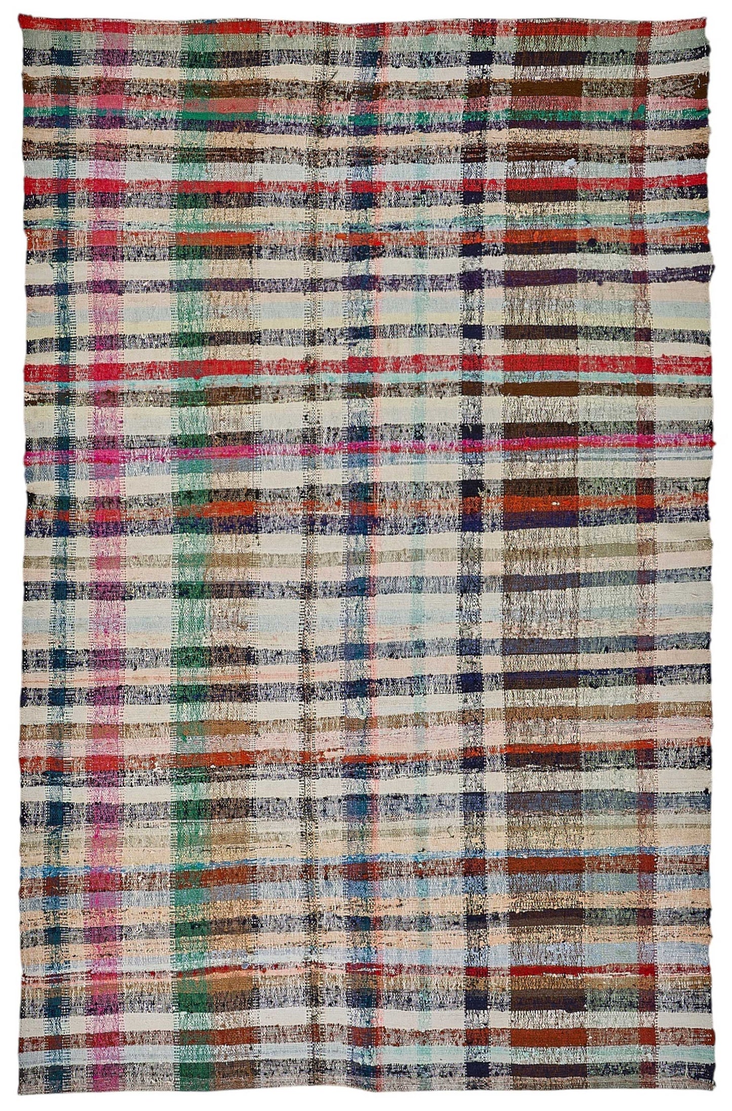 6x10 Handmade Vintage Chaput Kilim Rug - 51877