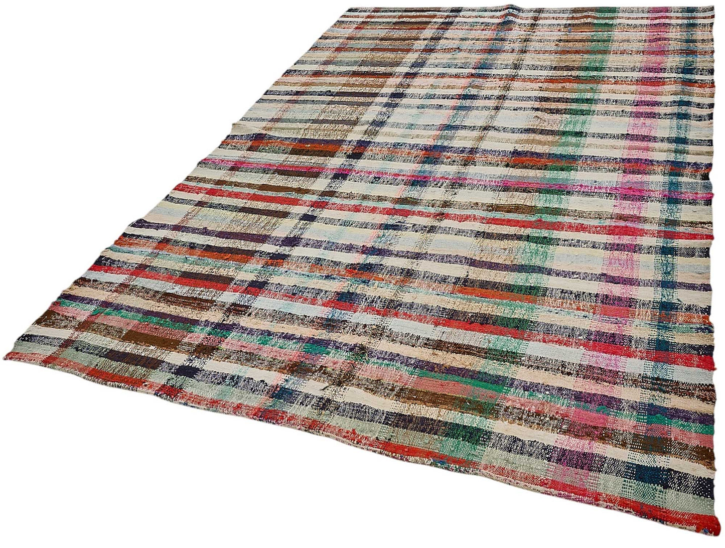 6x10 Handmade Vintage Chaput Kilim Rug - 51877