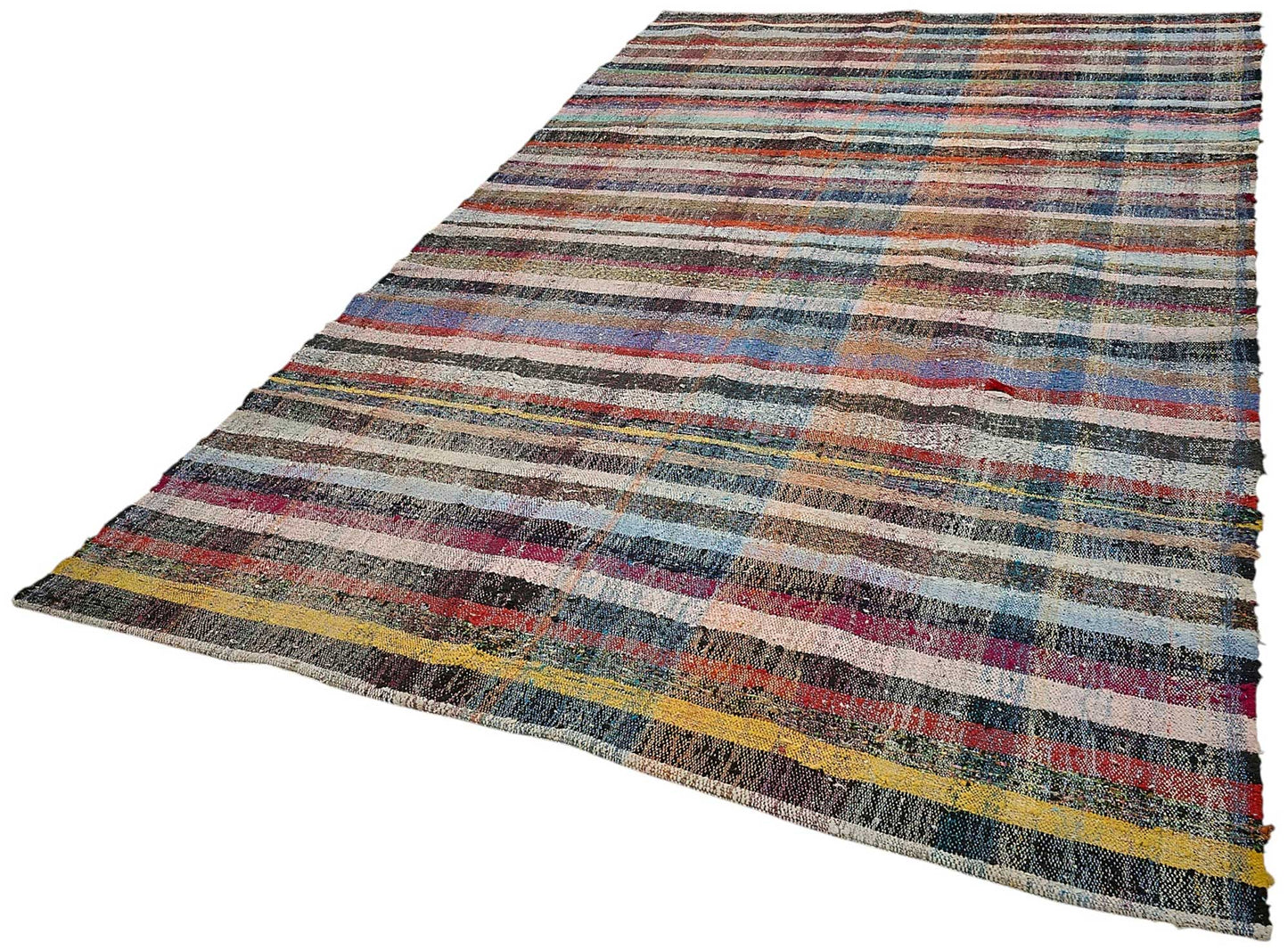 6x11 Handmade Vintage Chaput Kilim Rug - 51878
