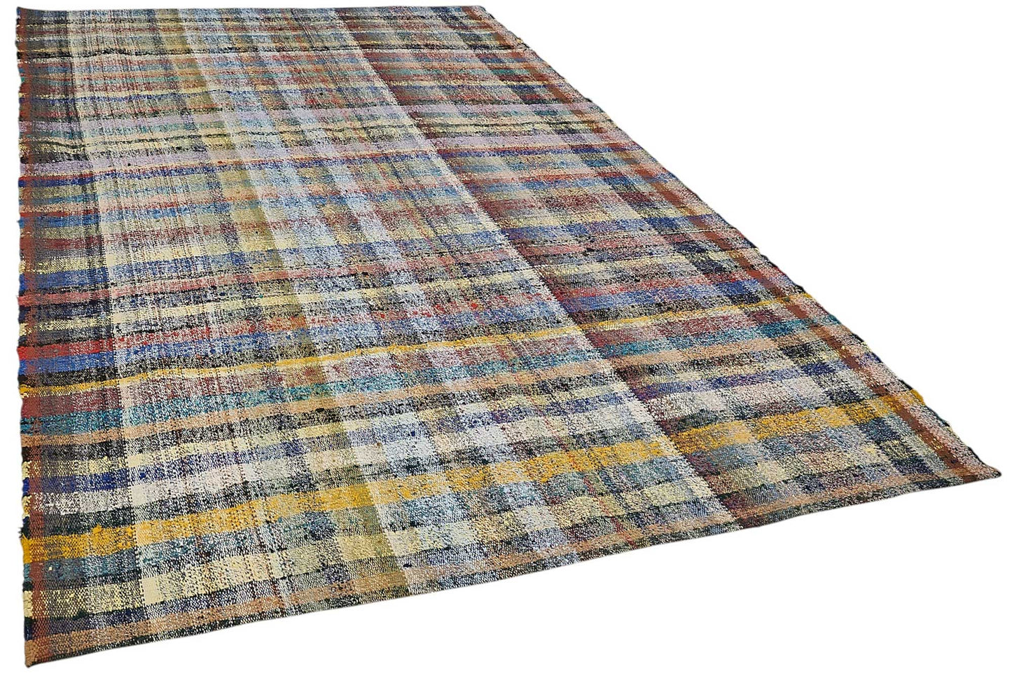 6x10 Handmade Vintage Chaput Kilim Rug - 51879
