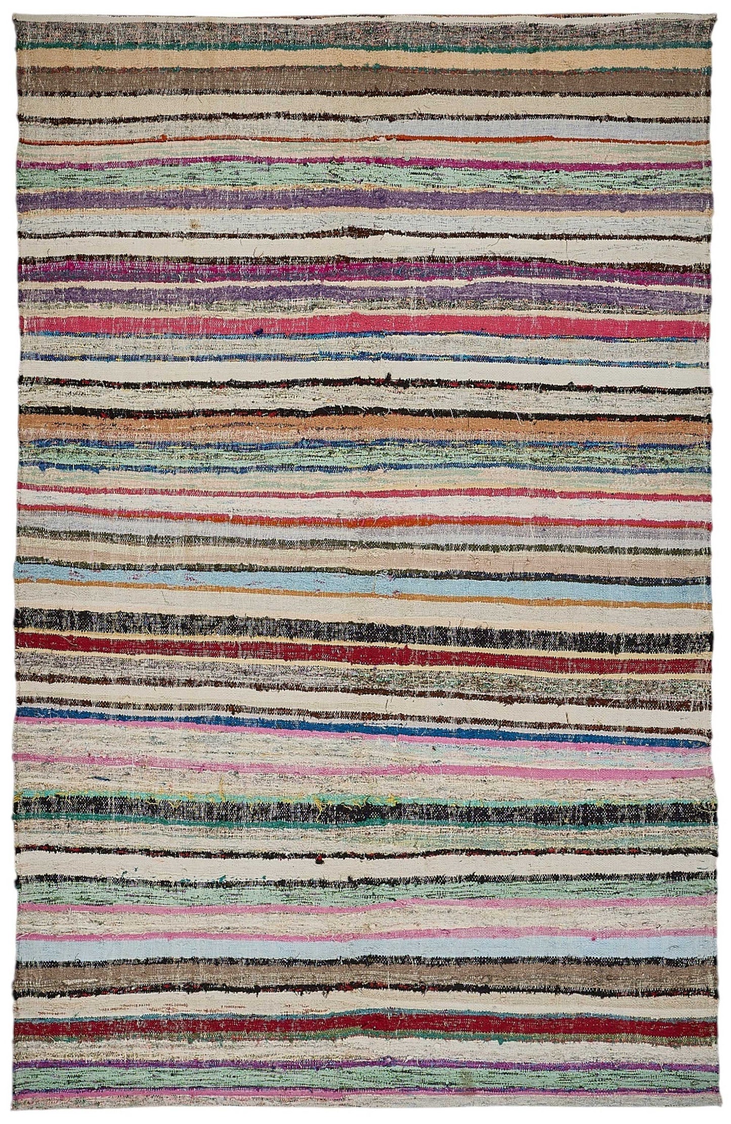 6x10 Handmade Vintage Chaput Kilim Rug - 51880