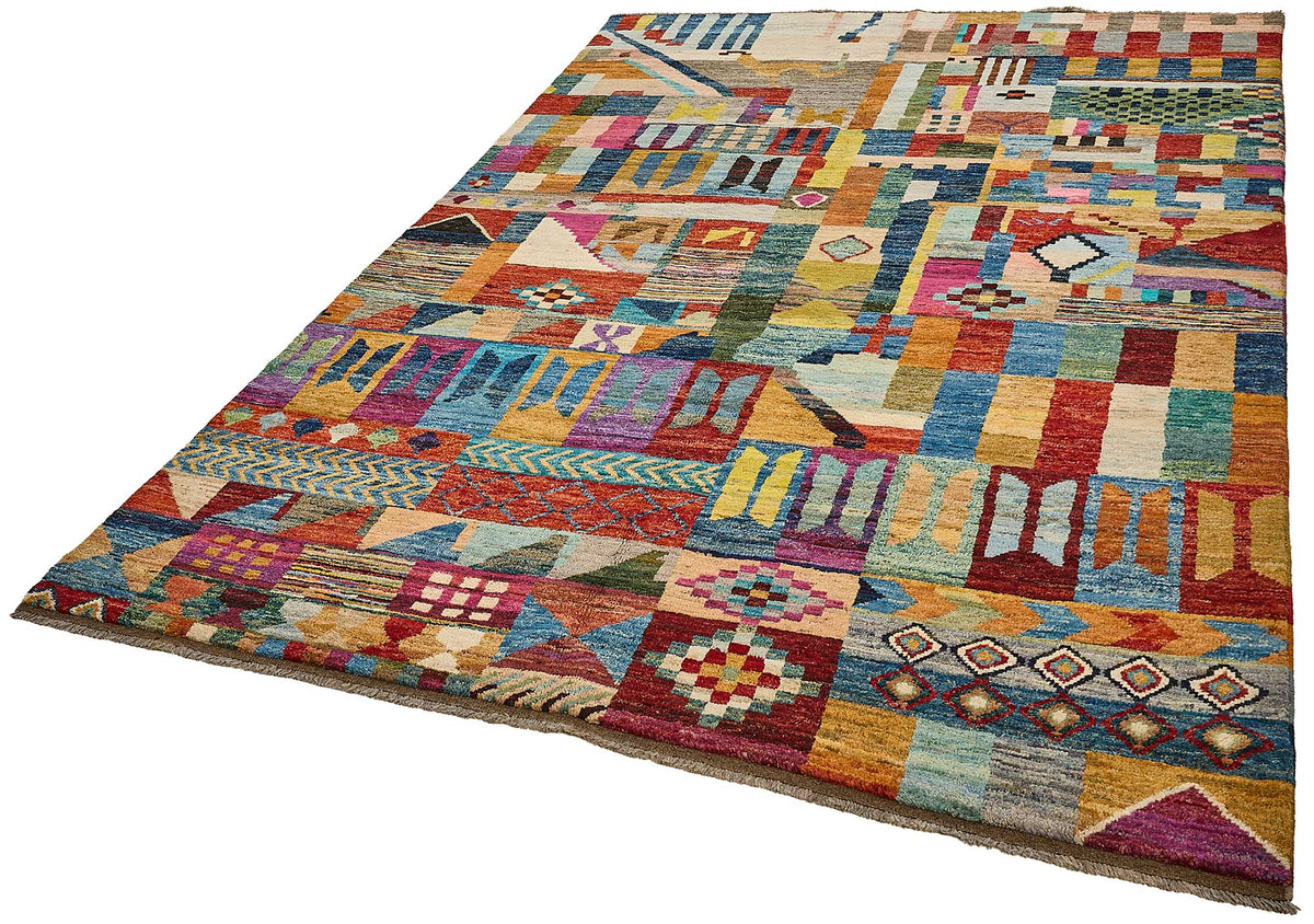 6x10 Multicolor Modern Tribal Rug - 51932