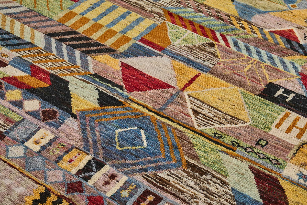7x10 Multicolor Modern Tribal Rug - 51934