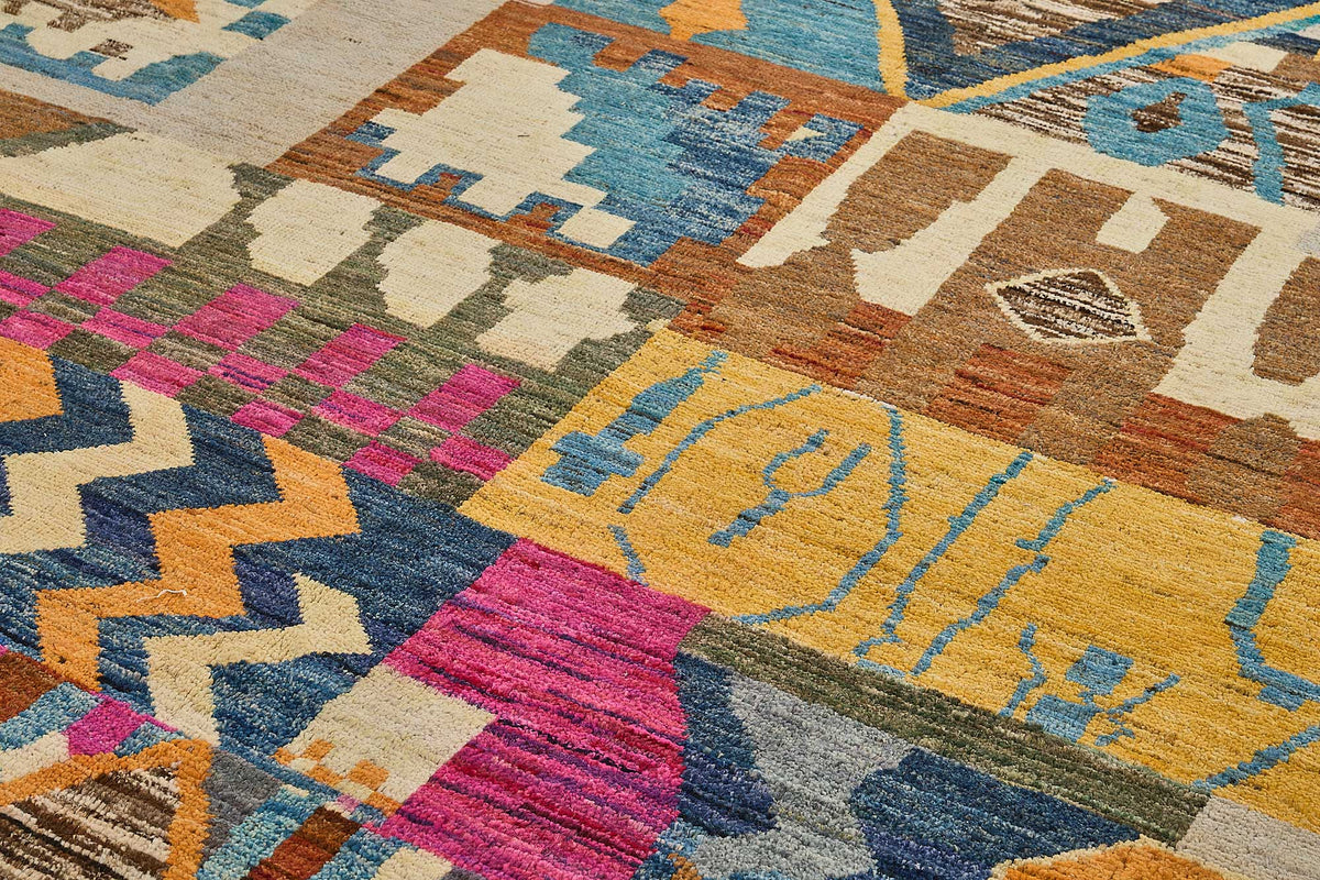 10x13 Multicolor Modern Tribal Rug - 51935