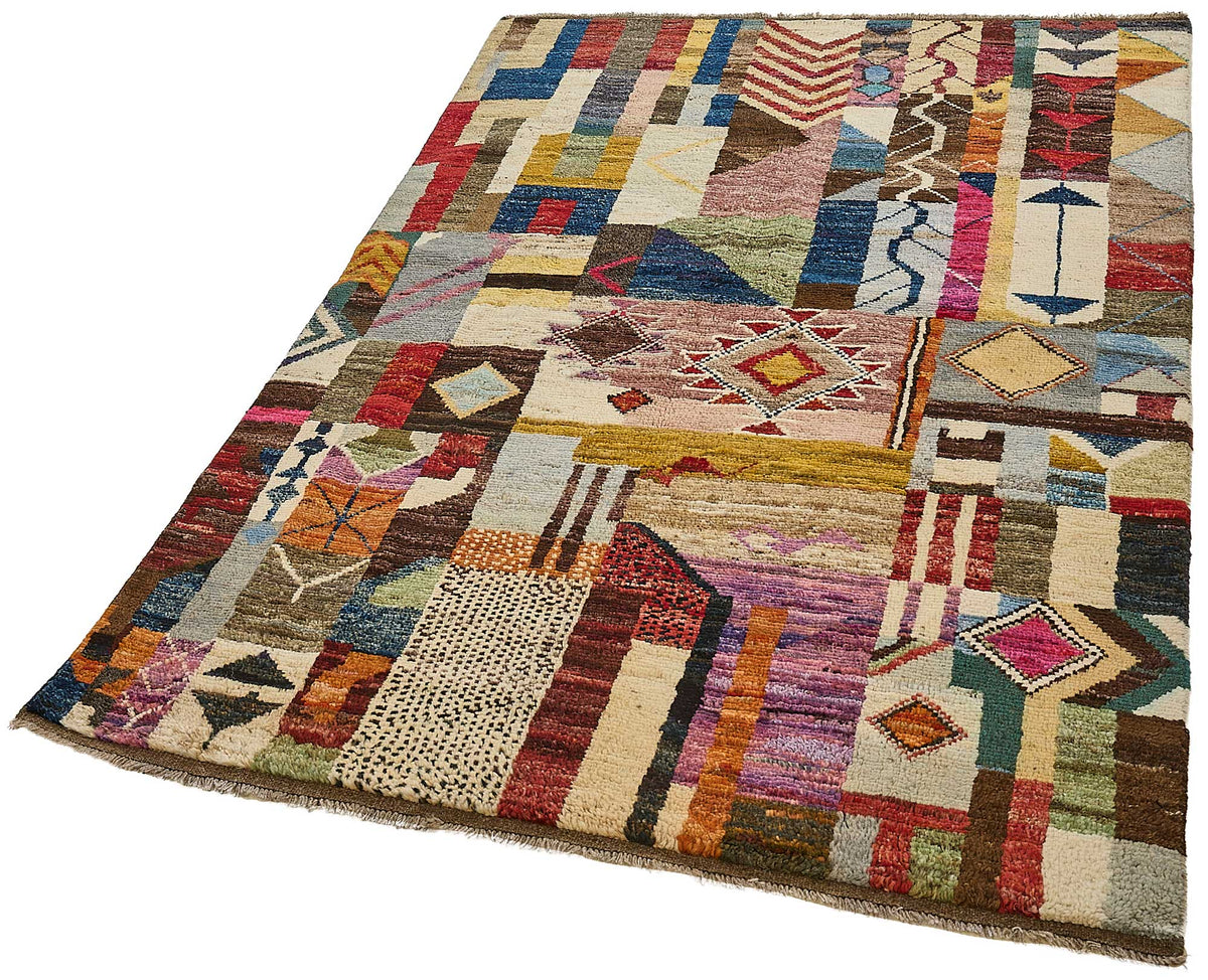 4x6 Multicolor Modern Tribal Rug - 51938