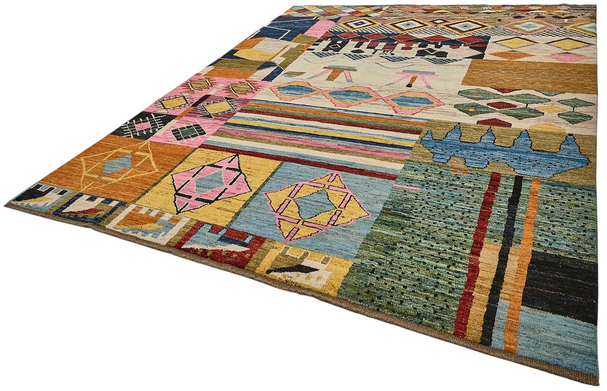 9x12 Multicolor Modern Tribal Rug - 51942