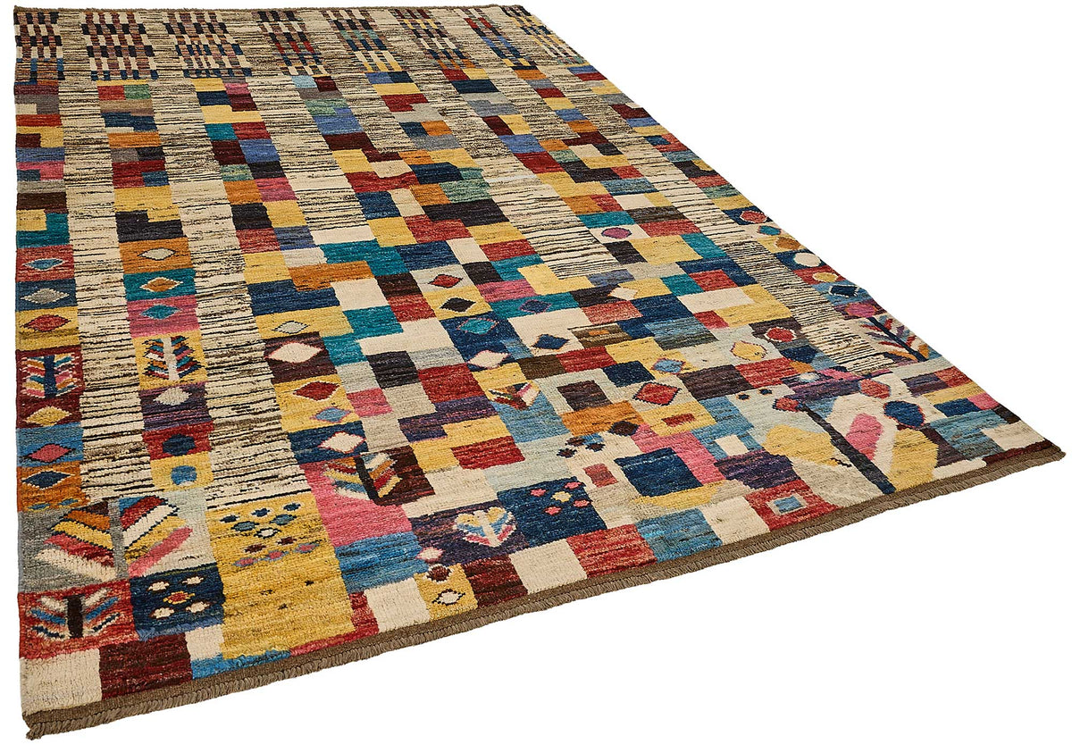 6x10 Multicolor Modern Tribal Rug - 51954