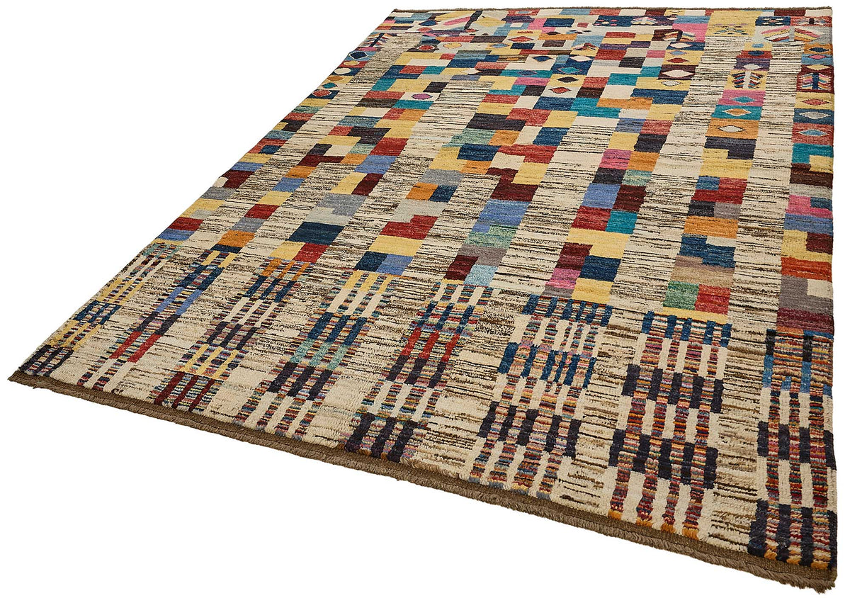 6x10 Multicolor Modern Tribal Rug - 51954