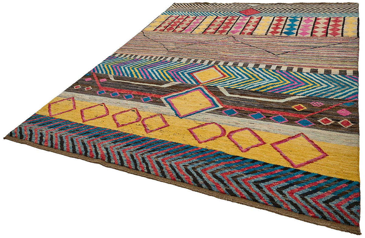 8x11 Multicolor Modern Tribal Rug - 51956
