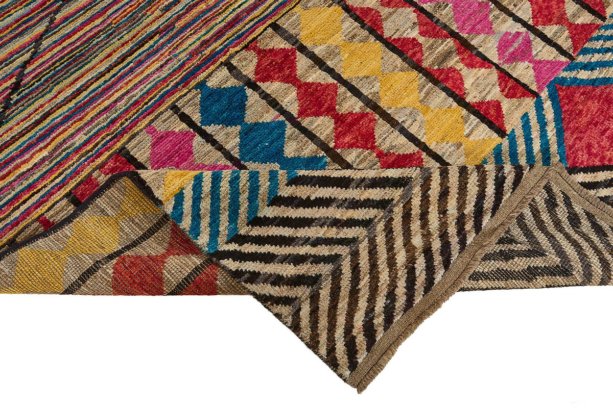 8x11 Multicolor Modern Tribal Rug - 51956