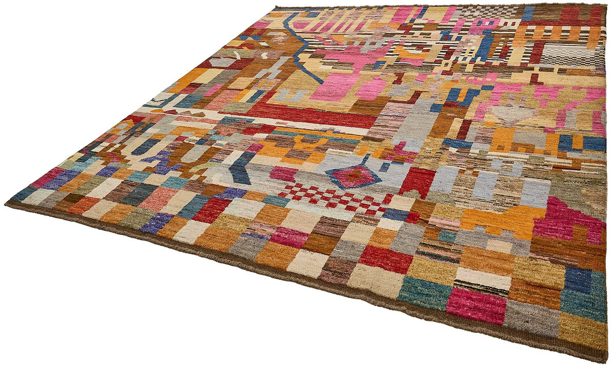 9x10 Multicolor Modern Tribal Rug - 51957