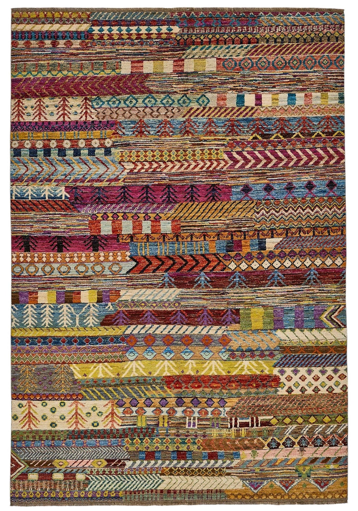 6x10 Multicolor Modern Tribal Rug - 51961