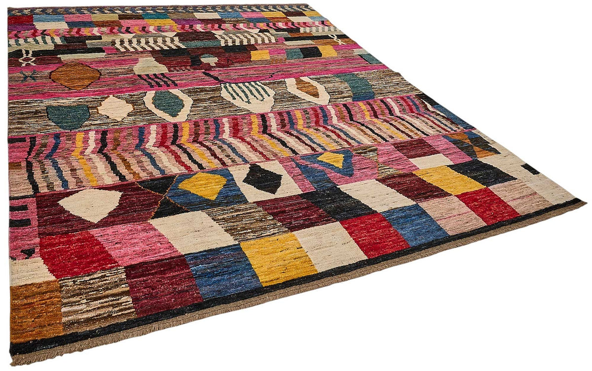 8x9 Multicolor Modern Tribal Rug - 51974