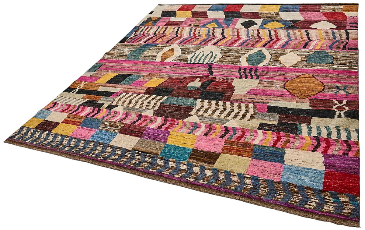 8x9 Multicolor Modern Tribal Rug - 51974