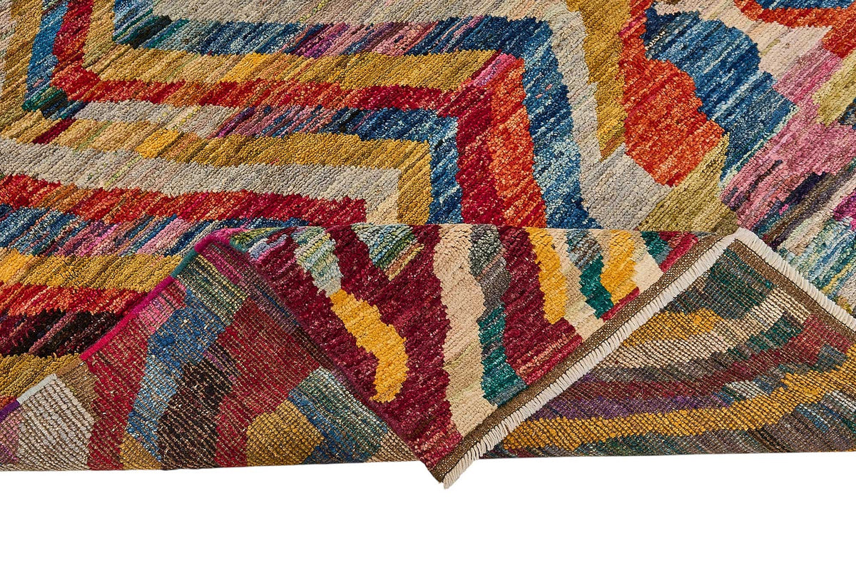 7x9 Multicolor Modern Tribal Rug - 51978