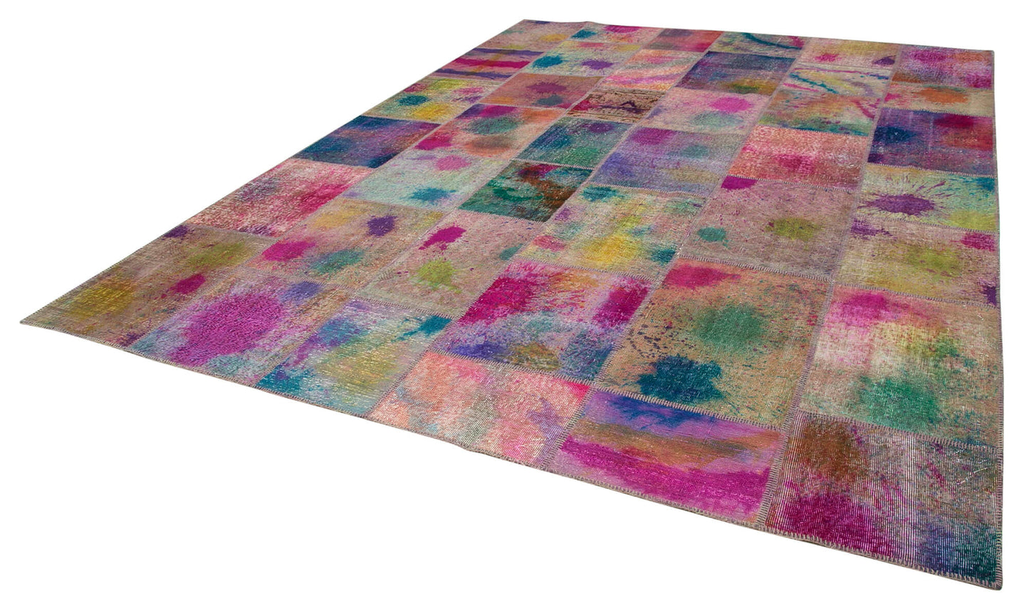 10x13 Multicolor Patchwork Rug - 7846