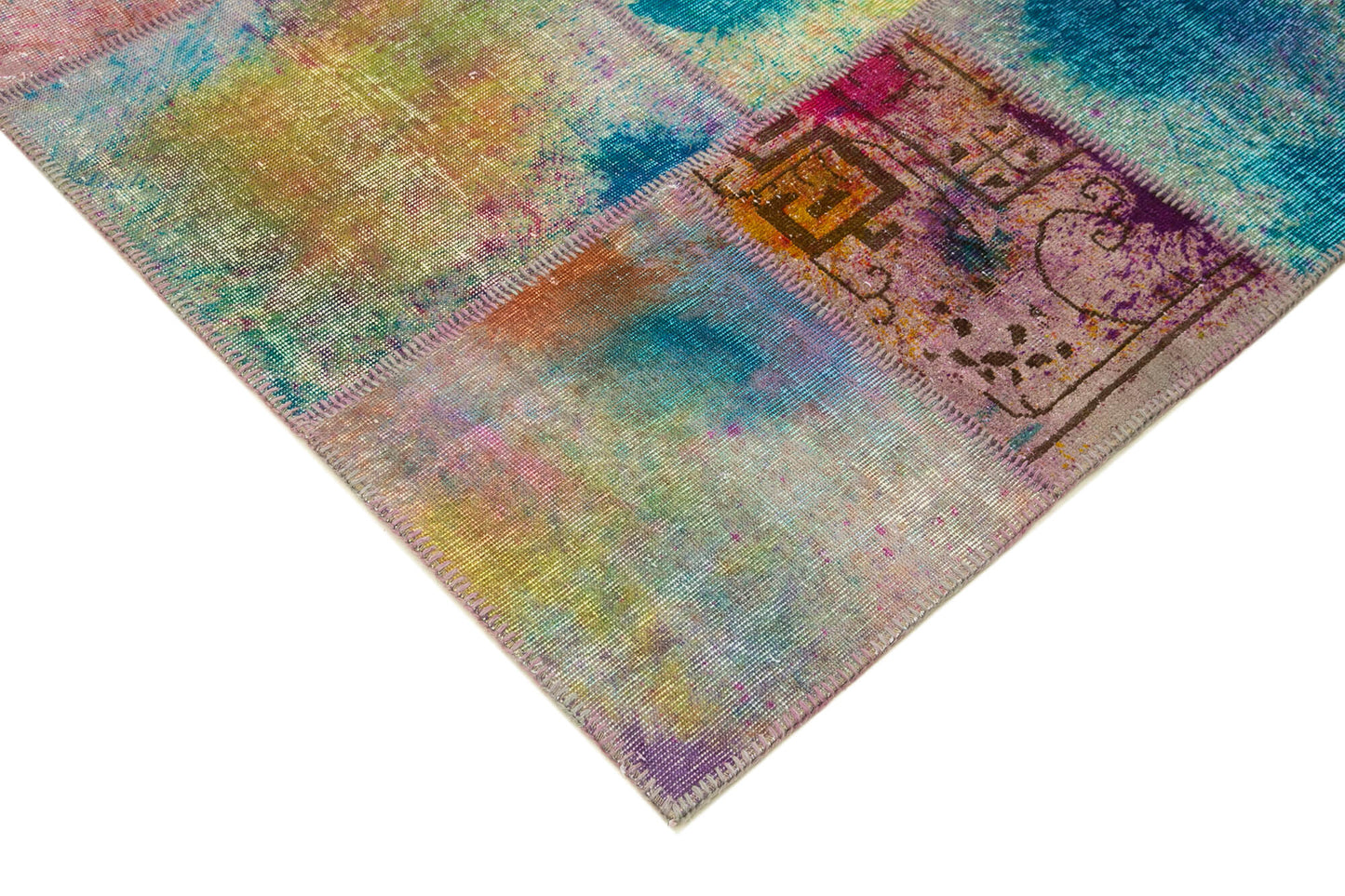 8x11 Multicolor Patchwork Rug- 7907