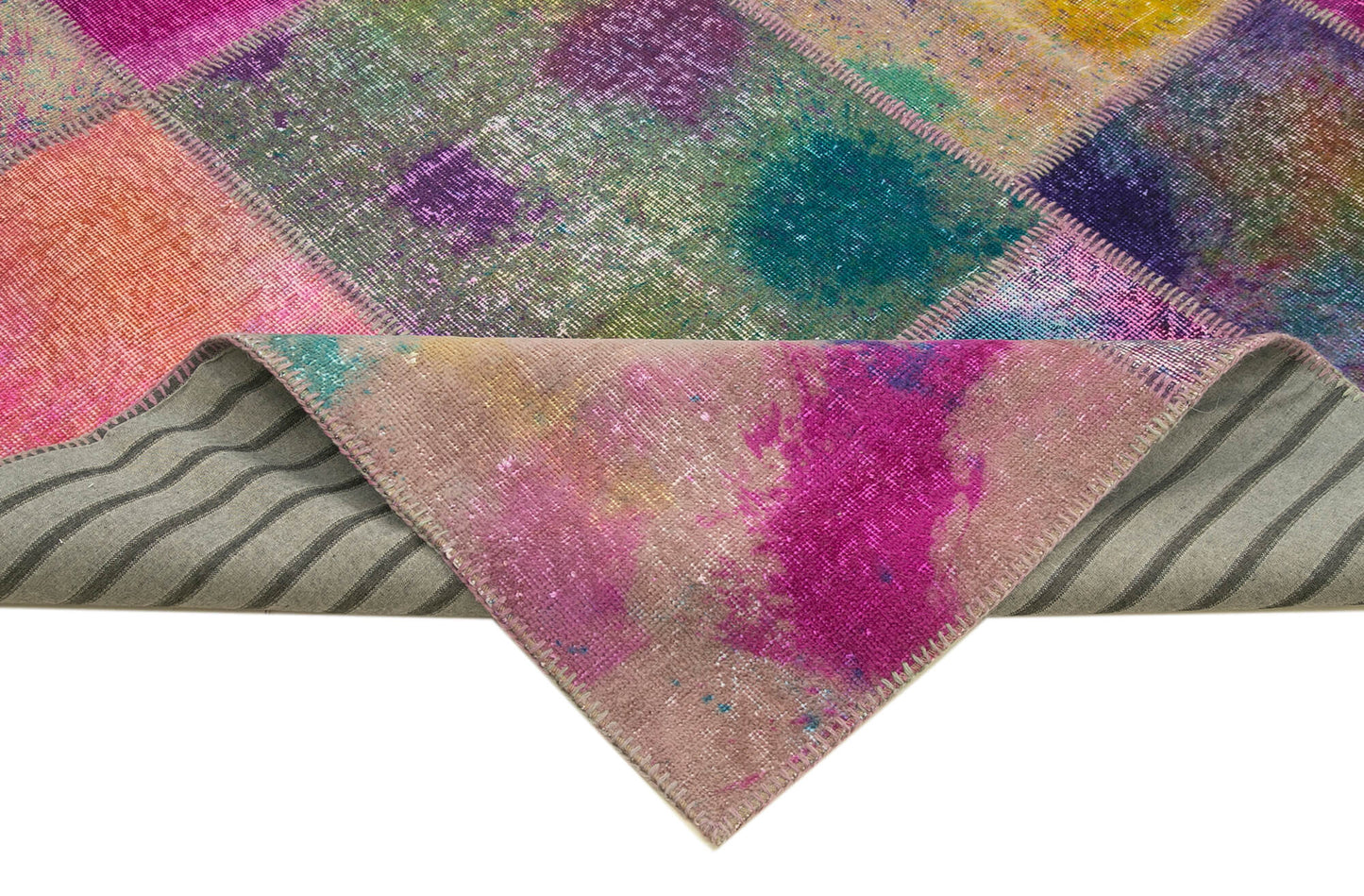 8x11 Multicolor Patchwork Rug- 7907