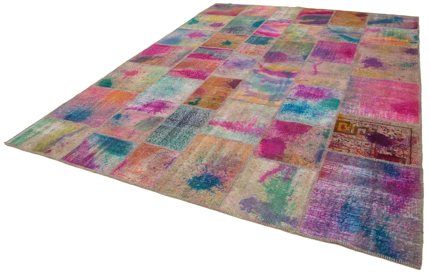 8x11 Multicolor Patchwork Rug- 7908
