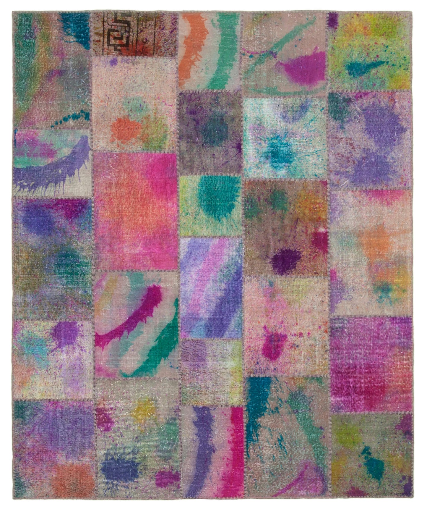 8x10 Multicolor Patchwork Rug - 8062