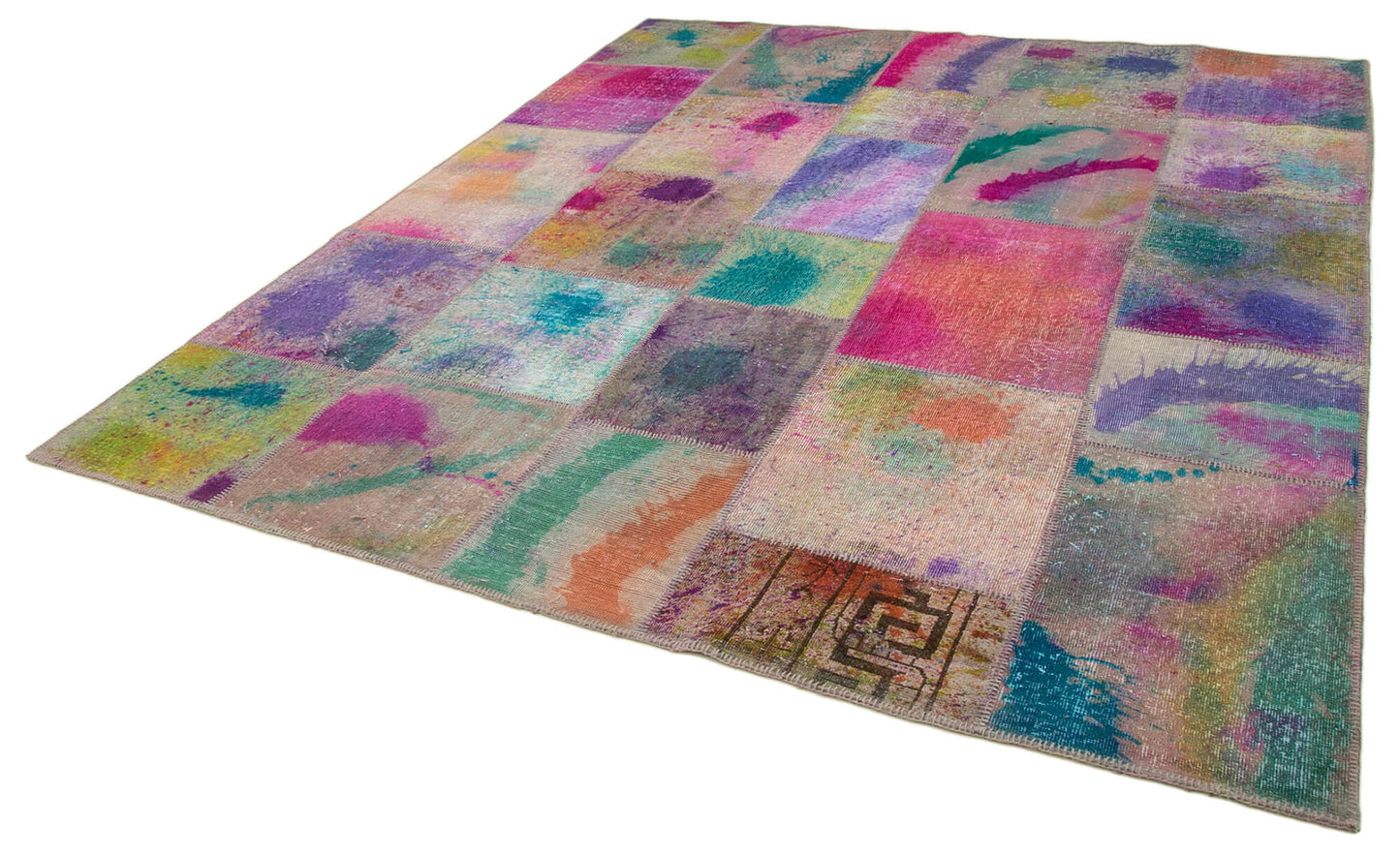 8x10 Multicolor Patchwork Rug - 8062