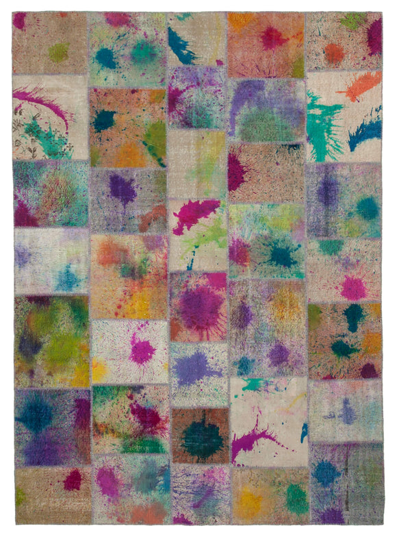 8x11 Multicolor Patchwork Rug- 12364