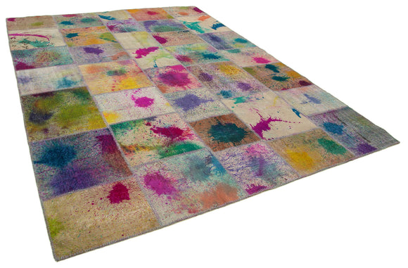 8x11 Multicolor Patchwork Rug- 12364