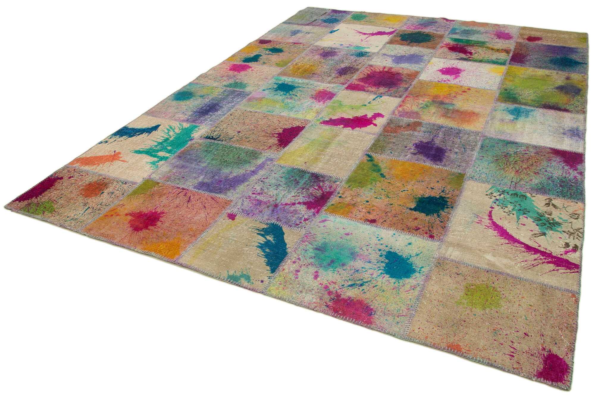 8x11 Multicolor Patchwork Rug- 12364