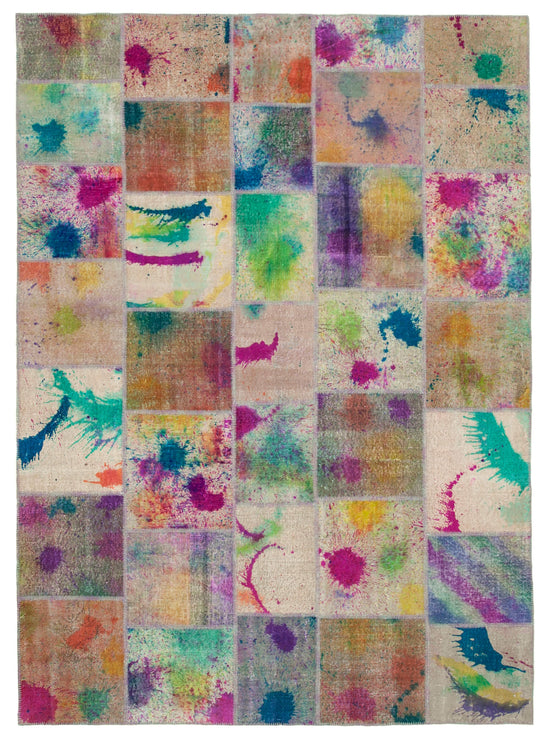 8x11 Multicolor Patchwork Rug- 12372