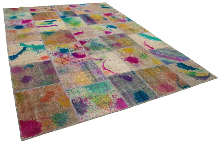 8x11 Multicolor Patchwork Rug- 12372